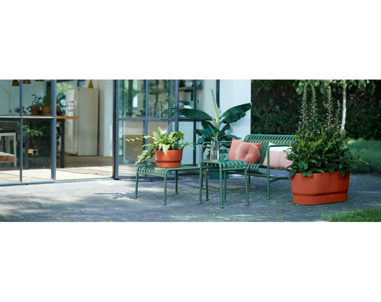 Dakota Fields Elho 50Cm Plastic Terracotta Trough Planters Flower Pots